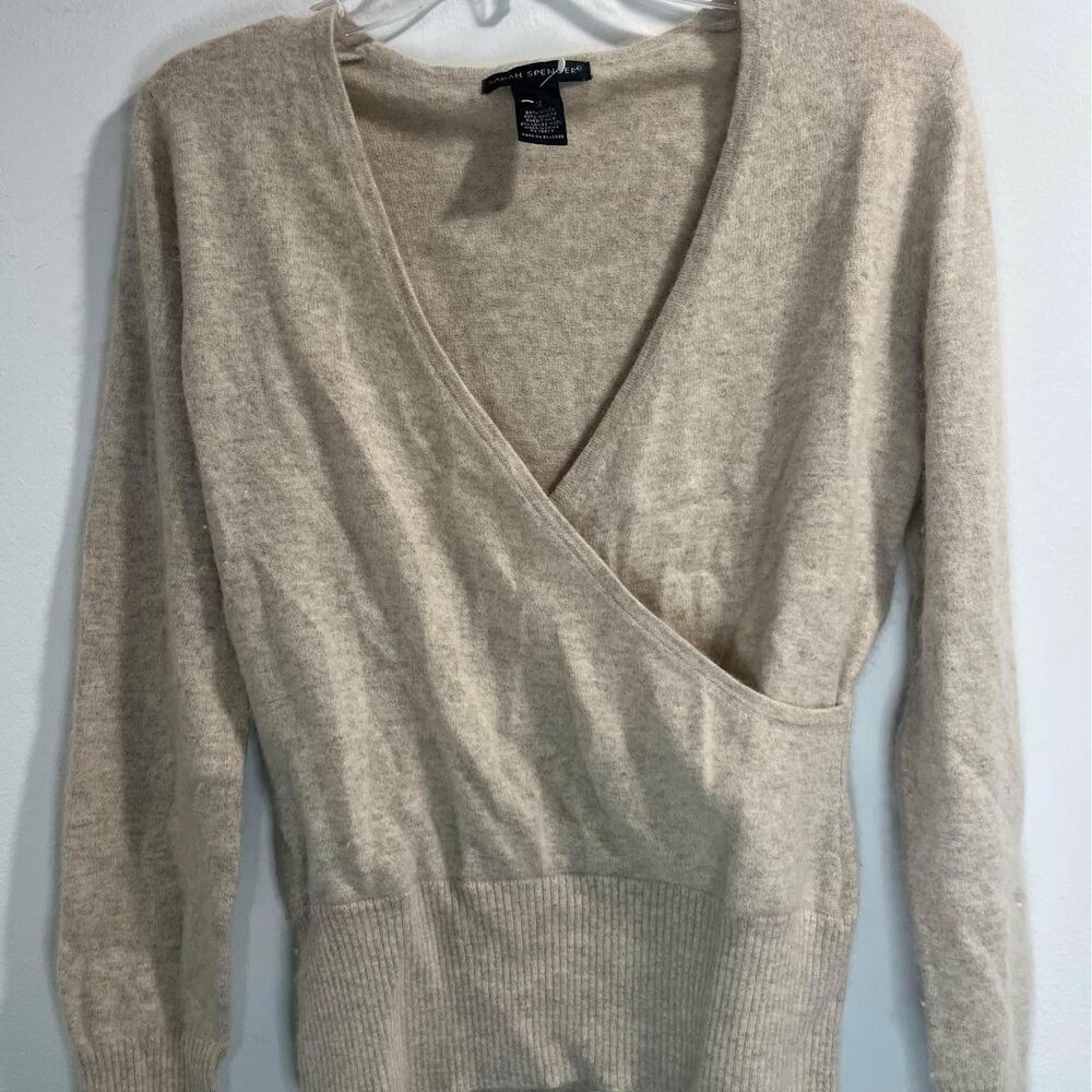 long sleeve front wrap sweater